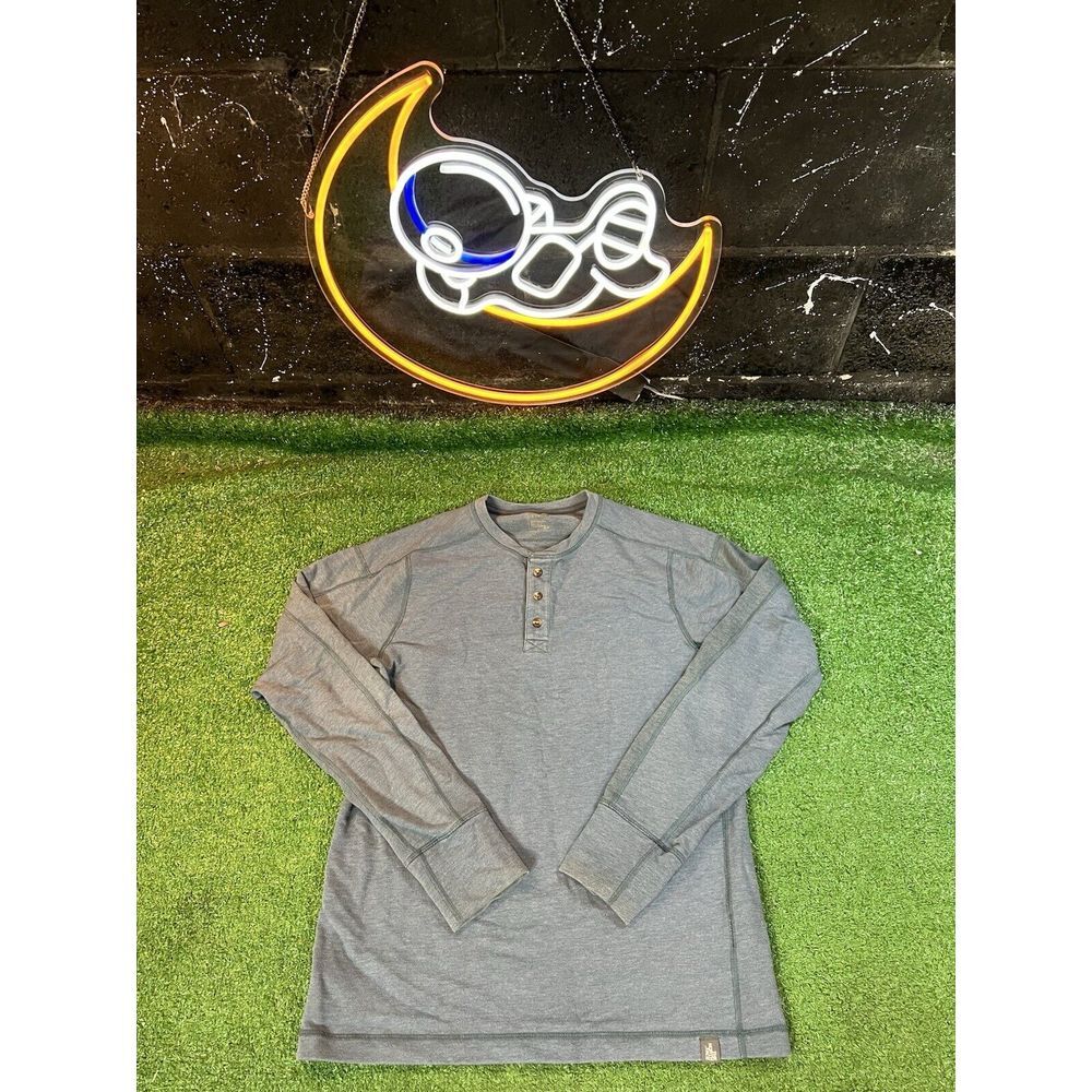 The North Face‎ Henley Shirt Mens Small Blue Long Sleeve Outdoors Casual